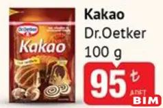 DR. OETKER KAKAO 100 G fiyat ve kampanya bilgisi